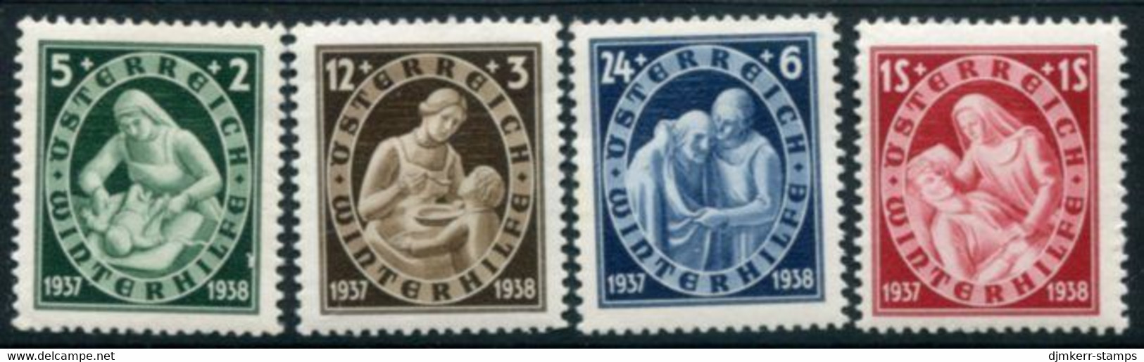 AUSTRIA 1937 Winter Relief MNH / **.  Michel 642-45 - Ungebraucht