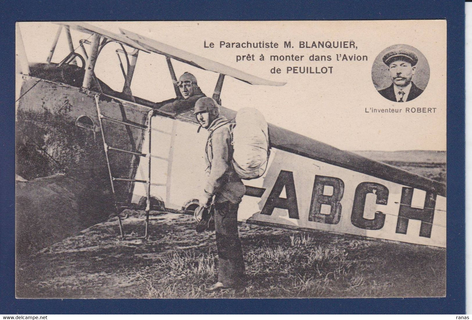 CPA Parachute Parachutisme Non Circulé Blanquier Avion De Peuillot - Parachutting