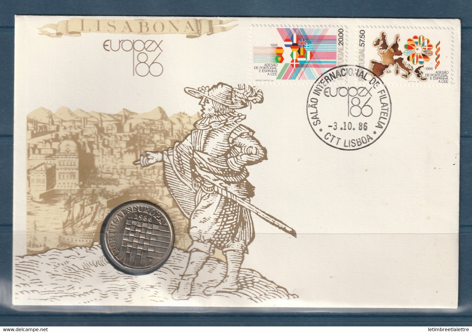 ⭐ Portugal - Europa - Enveloppe Monnaie - 25 Escudos - Adhésion à La CEE - Europex 1986 ⭐ - FDC