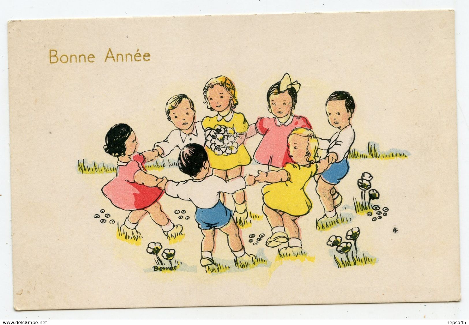 Enfants Jouant à La Ronde.children Playing Round - Dessins D'enfants