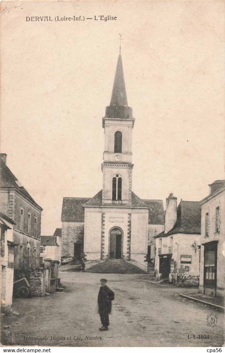 DERVAL - 1034 Dugas éd. - Rue De L'Église (1906) - Derval