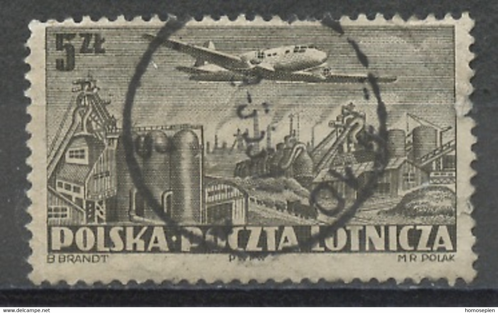 Pologne - Poland - Polen Poste Aérienne 1952 Y&T N°PA31 - Michel N°F231 (o) - 5z Acieries - Usados