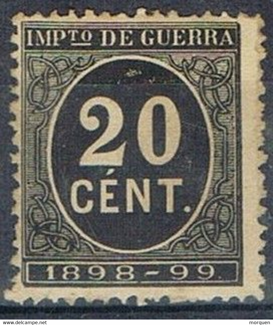 Sello 20 Cts Impuesto De Guerra, Variedad Marco Roto Inferior, Num  239 * - War Tax