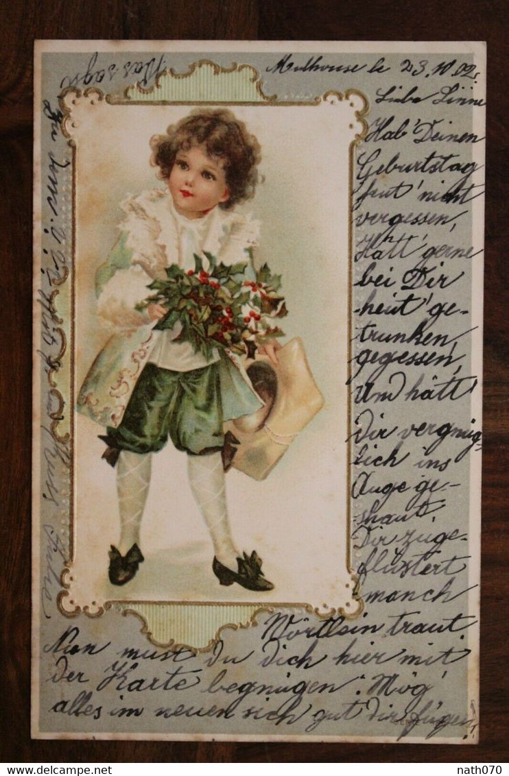 AK CPA 1902 Kinder Jund Frauen Heiligenstein Elsass Barr Blumen Elsass Litho Cover Alsace - Portraits