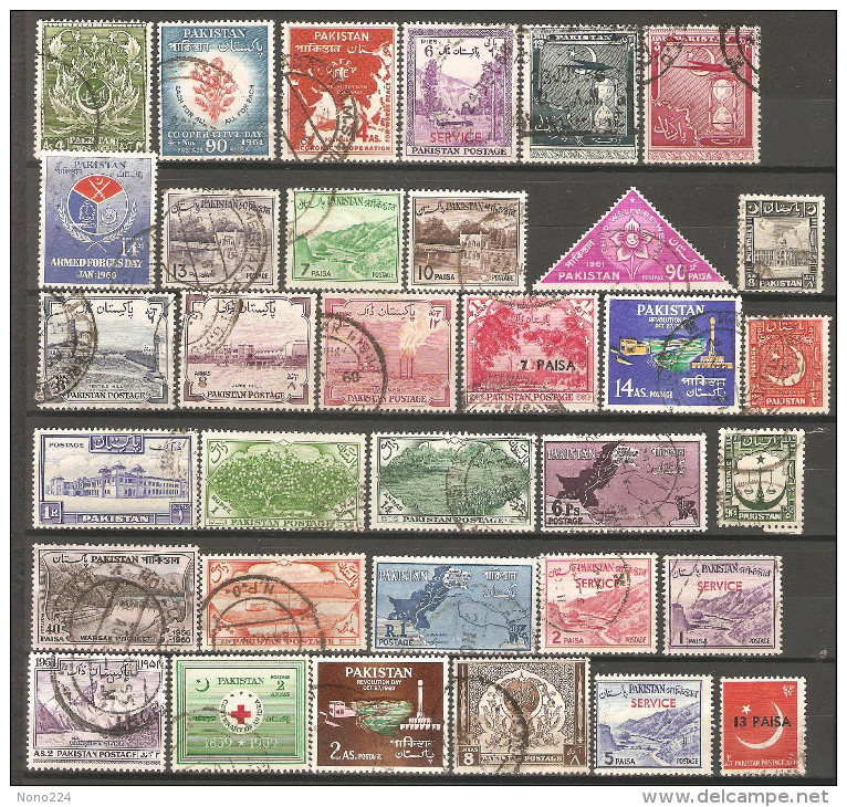 34 Timbres Du Pakistan - Pakistan