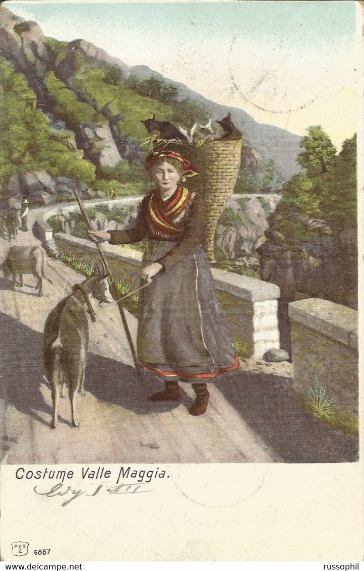 SWITZERLAND - COSTUME VALLE MAGGIA - ED. PVKZ REF #6867 - 1902 - Maggia