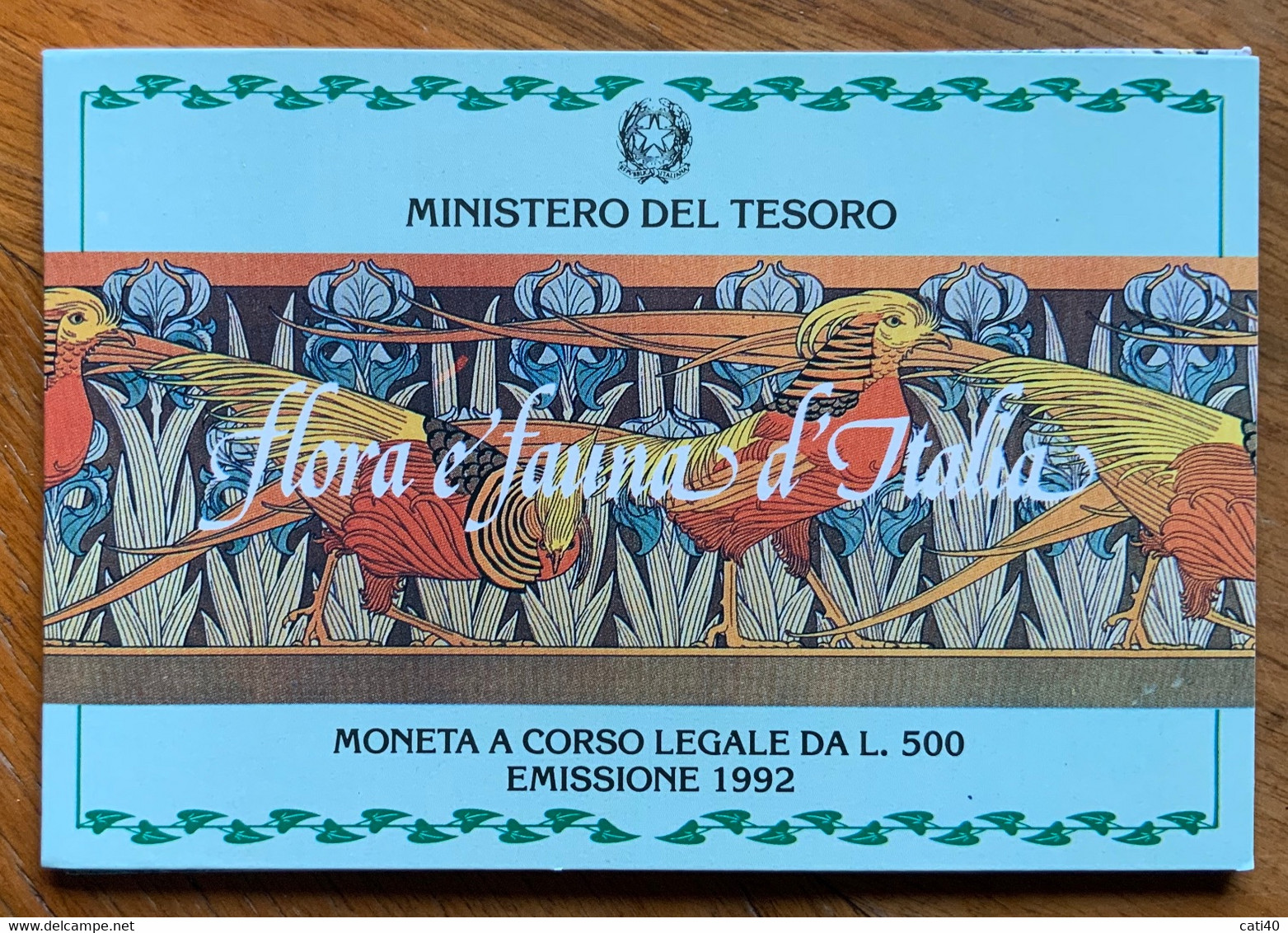 MONETA  L. 500 ARGENTO - FLORA E FAURA D'ITALIA  - FOLDER ORIGINALE COMPLETO - Grand Format : 1981-90