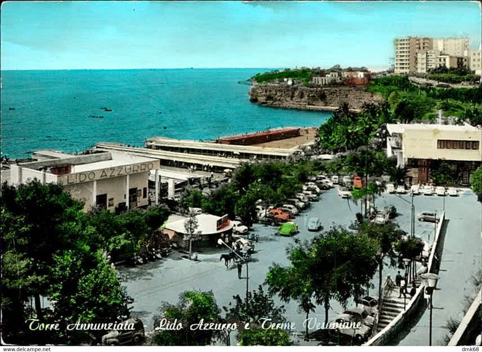 TORRE ANNUNZIATA - LIDO AZZURRO E TERME VESUVIANE - EDIZIONE EMBRIONE - SPEDITA 1968 (11654) - Torre Annunziata