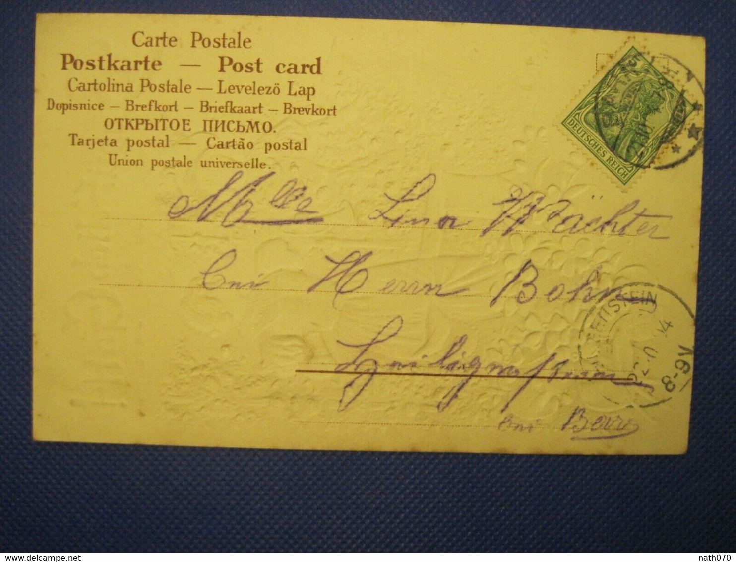 AK 1904 CPA Liebespaar Litho Heiligenstein BARR Elsass Paar Prägekarte DR Gaufrée - Couples