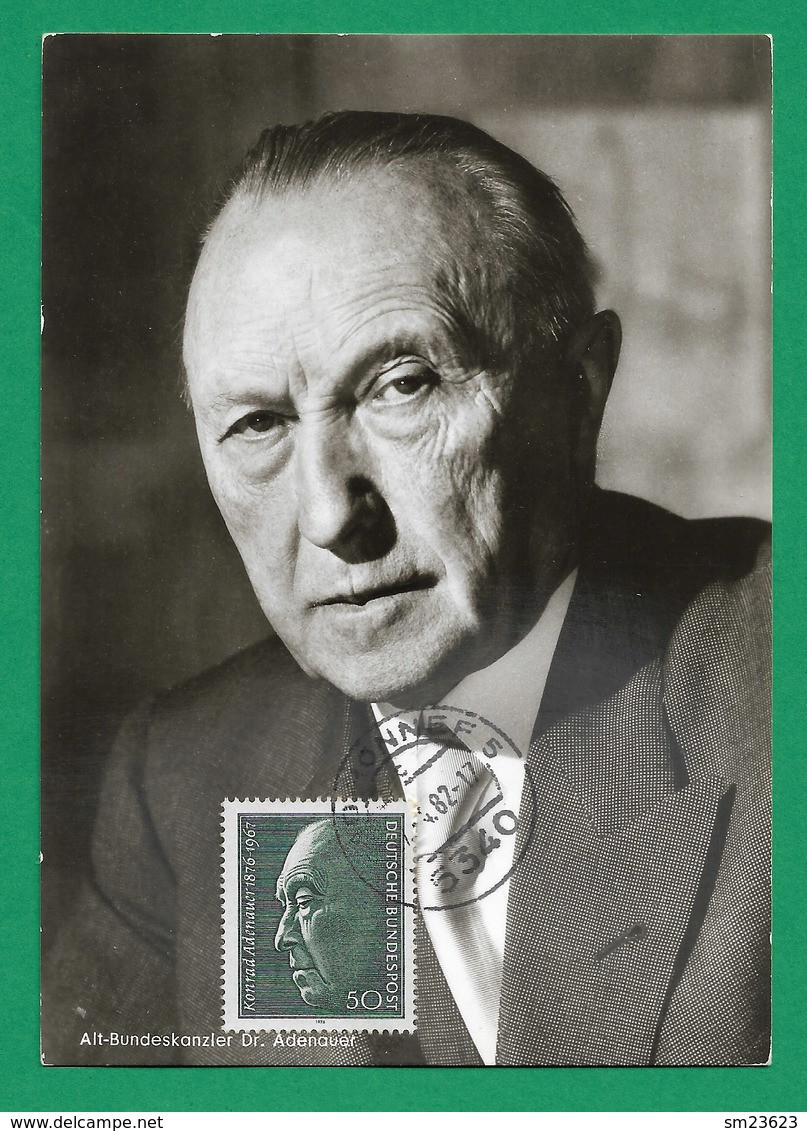 BRD 1976  Mi.Nr. 876 , 100. Geburtstag Von Konrad Adenauer - Maximum Card - SS Bad Honnef - 1961-1980