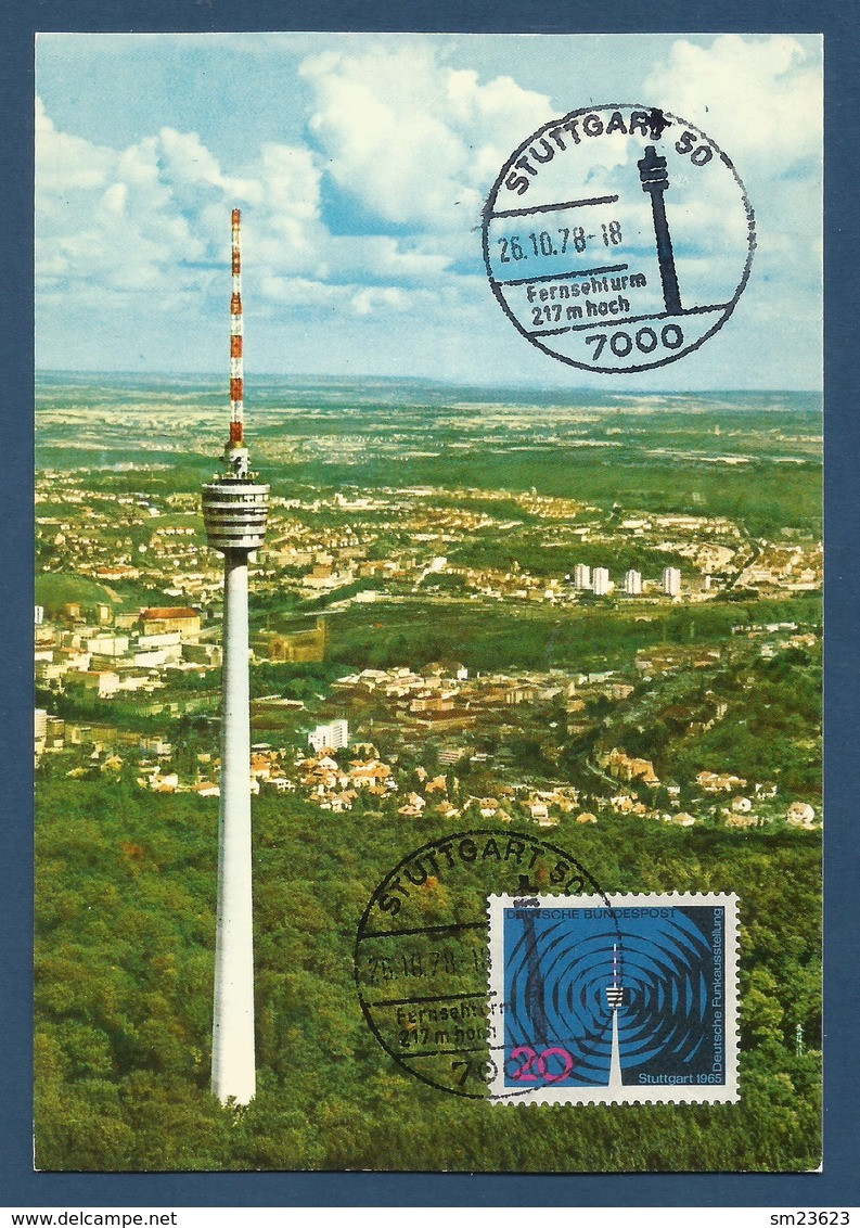 BRD 1965   Mi.Nr. 481, Deutsche Funkausstellung Stuttgart - Maximum Card - Sonder Stempel  Stuttgart 26.10.78 - 1961-1980