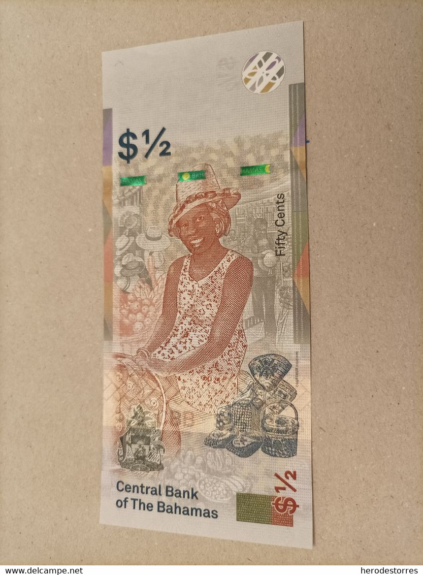 Billete De Bahamas De Medio Dólar, Serie A, UNC - Bahamas