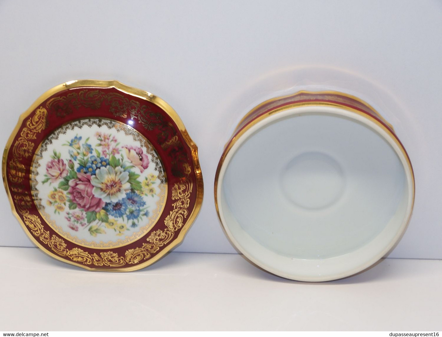 *GROSSE BOITE BONBONNIERE PORCELAINE De LIMOGES RS & Cie Décor Rehaussé Main   E - Limoges (FRA)