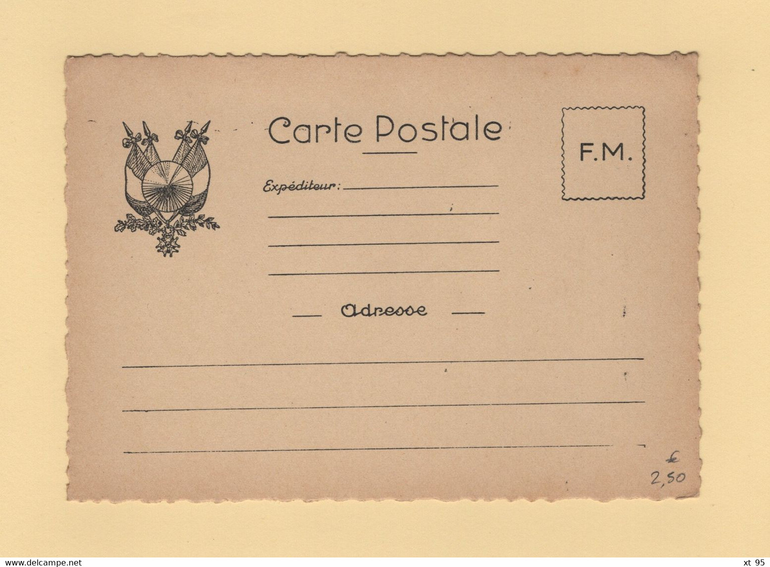 Carte FM Neuve - Drapeaux - WW II