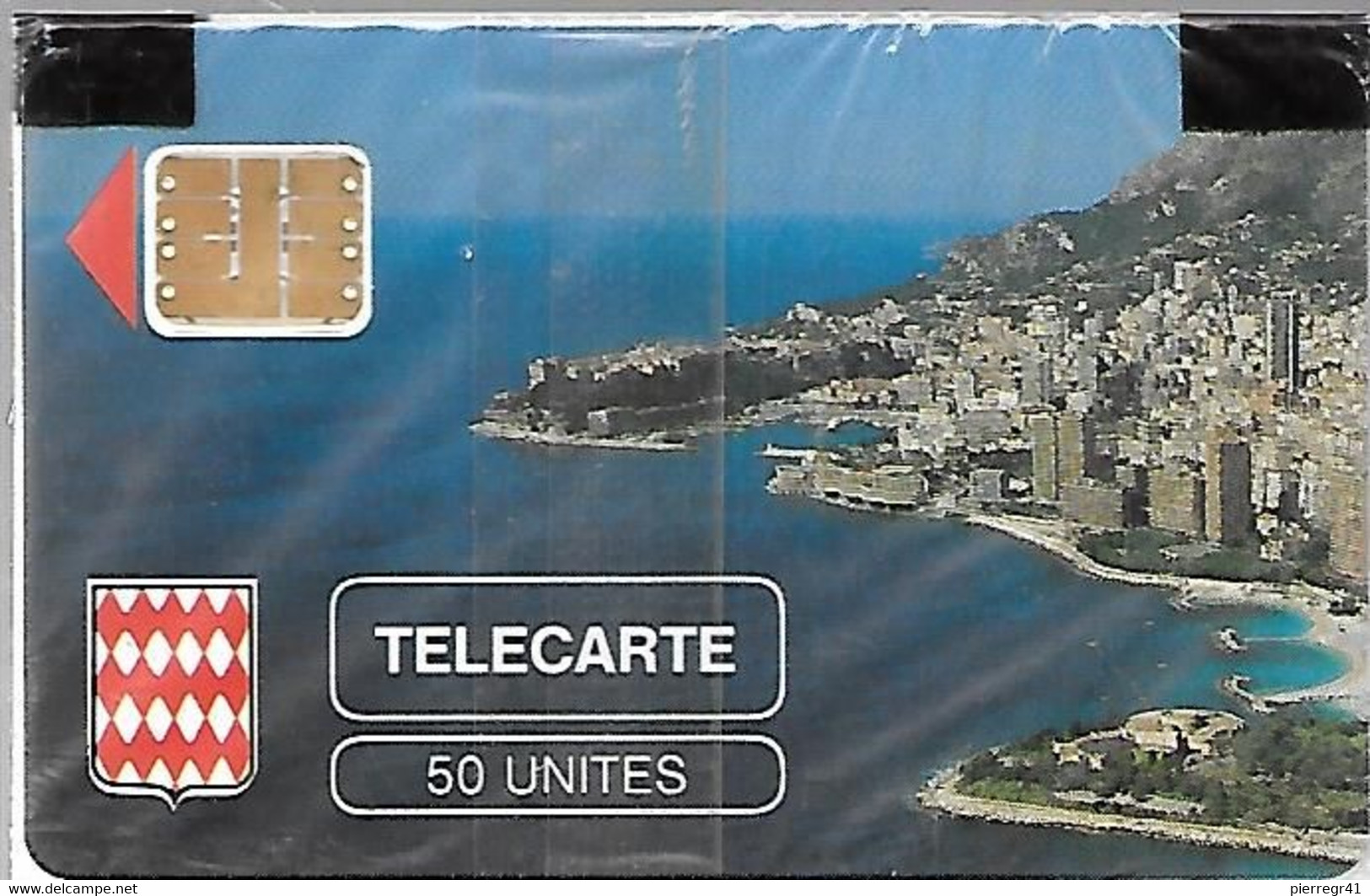 CARTE-PUBLIC-MONACO-50U-MF2-SC3-ROCHER De MONACO-Fleche Rouge-V° 6 Pe 107641-NSBTBE-RARE - Monaco