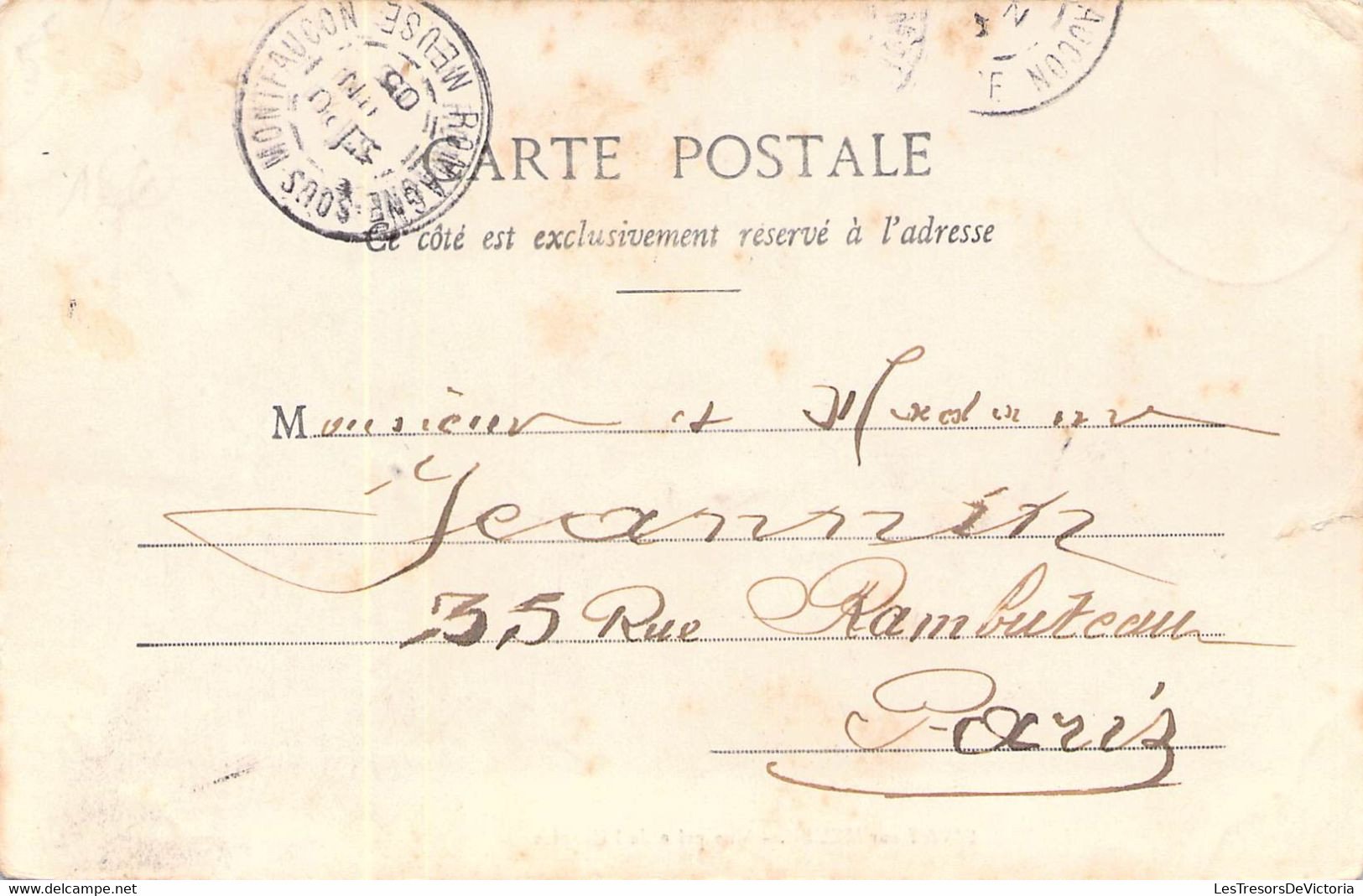 CPA France - Sivry Sur Meuse - Vue Prise De L Hospice - Oblitérée 1905 - Vélo - Clocher - Dos Non Divisé - Andere & Zonder Classificatie