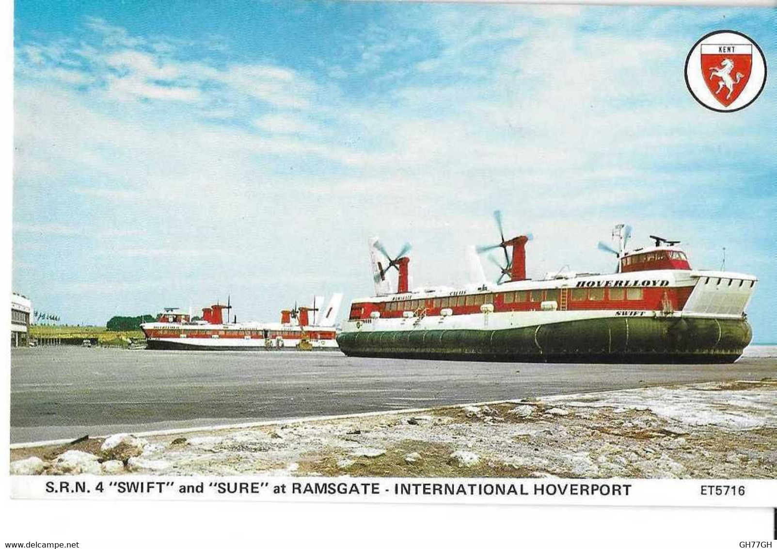 CP S.R.N. 4 "SWIFT" And "SURE" At RAMSGATE INTERNATIONAL OVERPORT - Hovercrafts