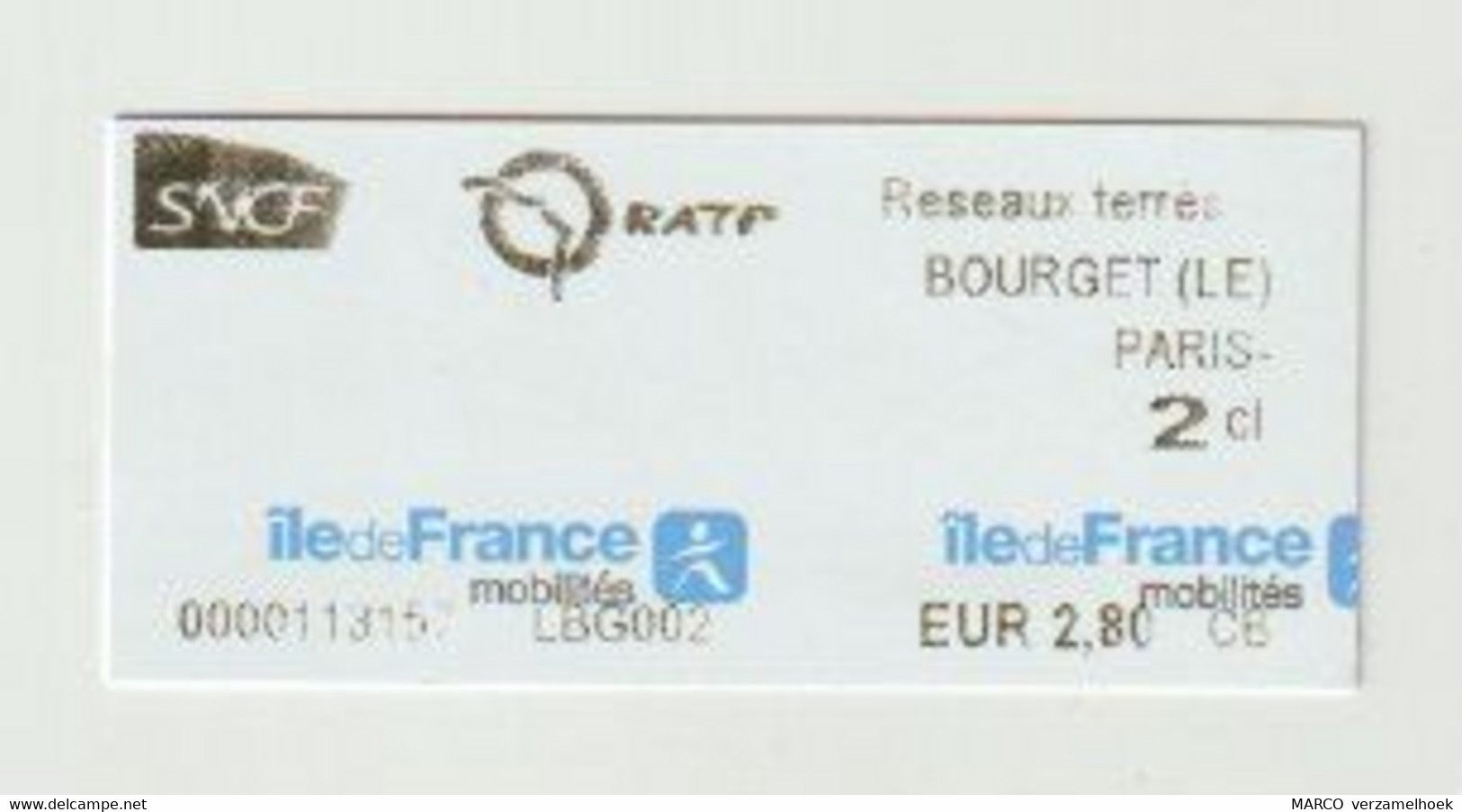 Carte D'entrée-toegangskaart-ticket: Metro RATP Paris (F) - Europa