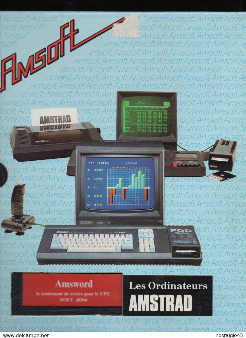 Coffret AMSOFT Ordinateurs AMSRTRAD  Amsword Traitement De Texte Pour Le CPC Soft 41164 Année 1984 - Other & Unclassified