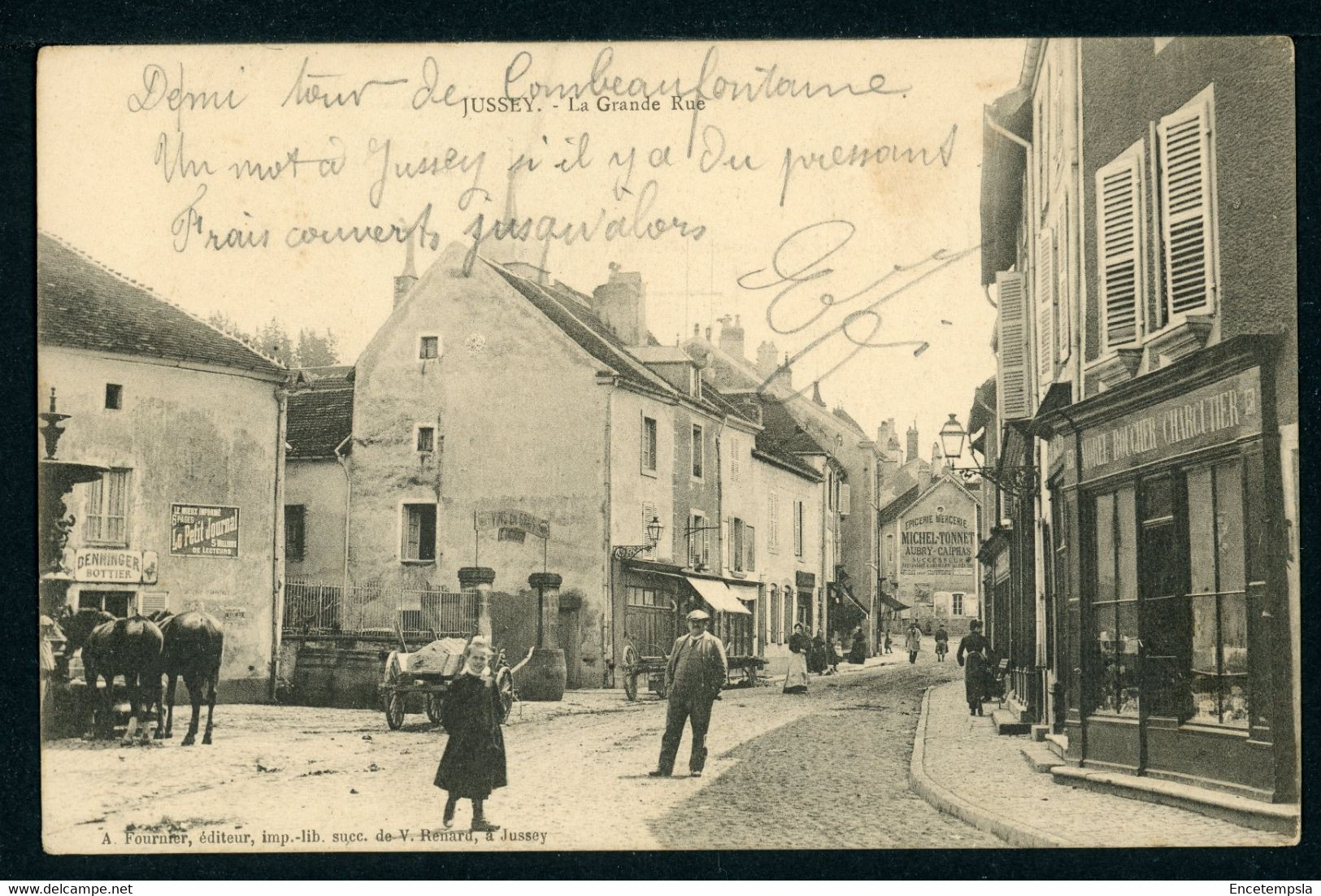 CPA - Carte Postale - France - Jussey - La Grande Rue - 1904 (CP21488OK) - Jussey