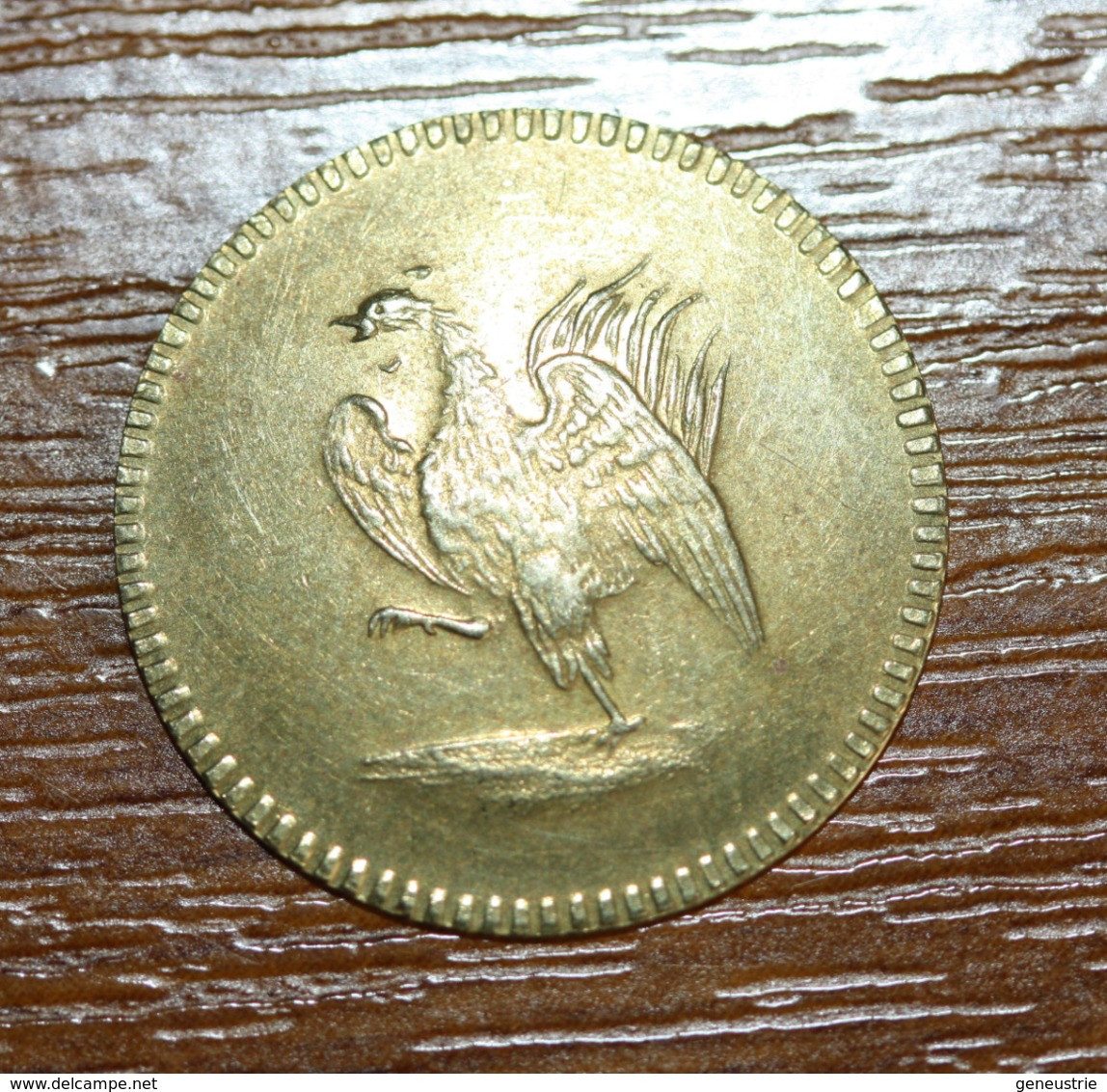 Old Token (game ?) Rechenpfennig - Nürenberg - Fowl / Rooster - Sun - Monétaires/De Nécessité