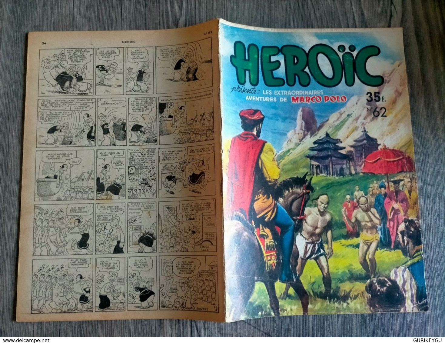 HEROIC N° 62 MARCO POLO Le Fils De KINOWA Le Dernier Des MOHICANS POPEYE 1952 - Sagédition