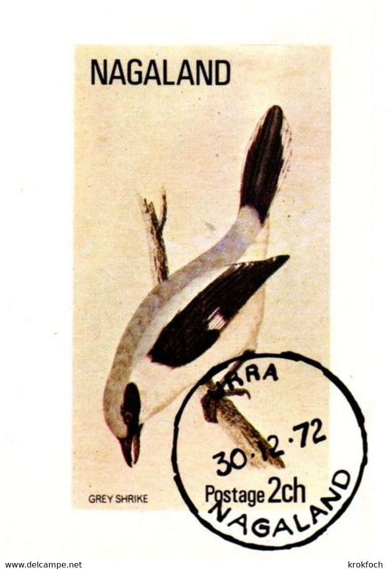 Nagaland 1972 - Bloc Grey Shrike - Oiseau Bird - Cernícalo