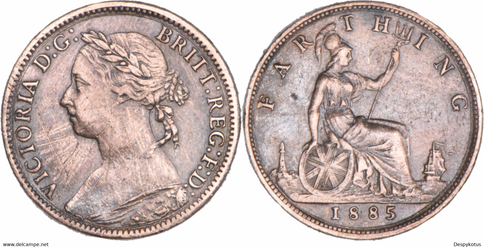 Grande-Bretagne - 1885 - 1 Farthing - Reine Victoria - 07-196 - B. 1 Farthing