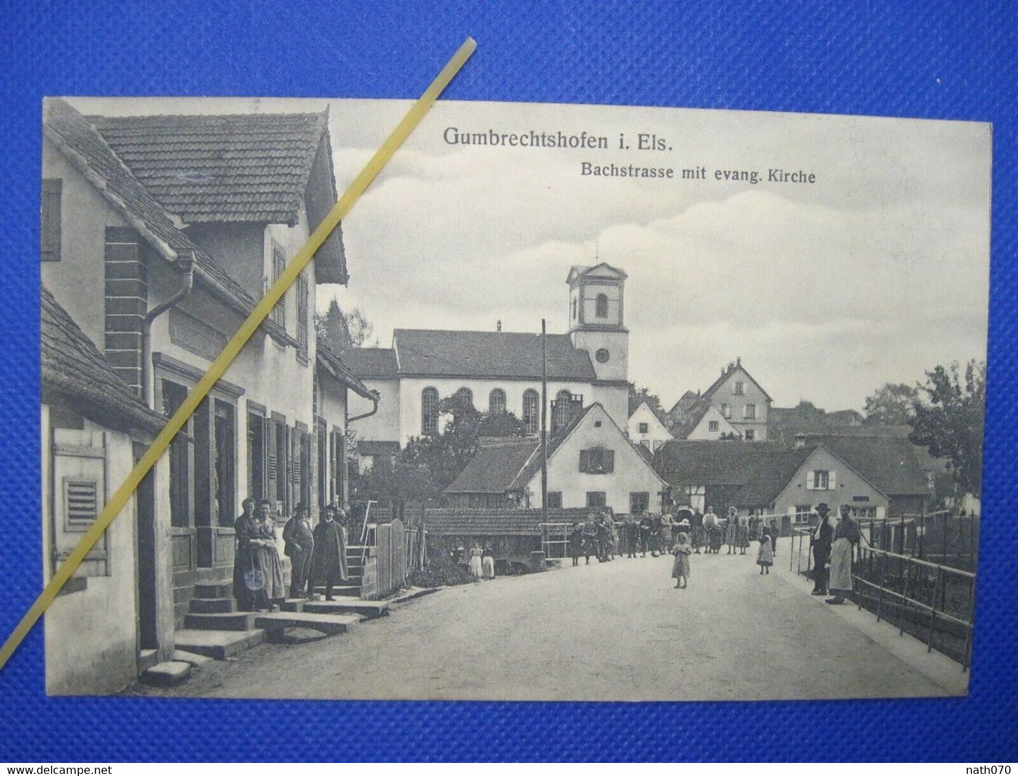 AK 1905 CPA Gumbrechtshoffen Kirche Heiligenstein BARR Elsass DR Bahnpost ZUG Alsace - Sonstige & Ohne Zuordnung