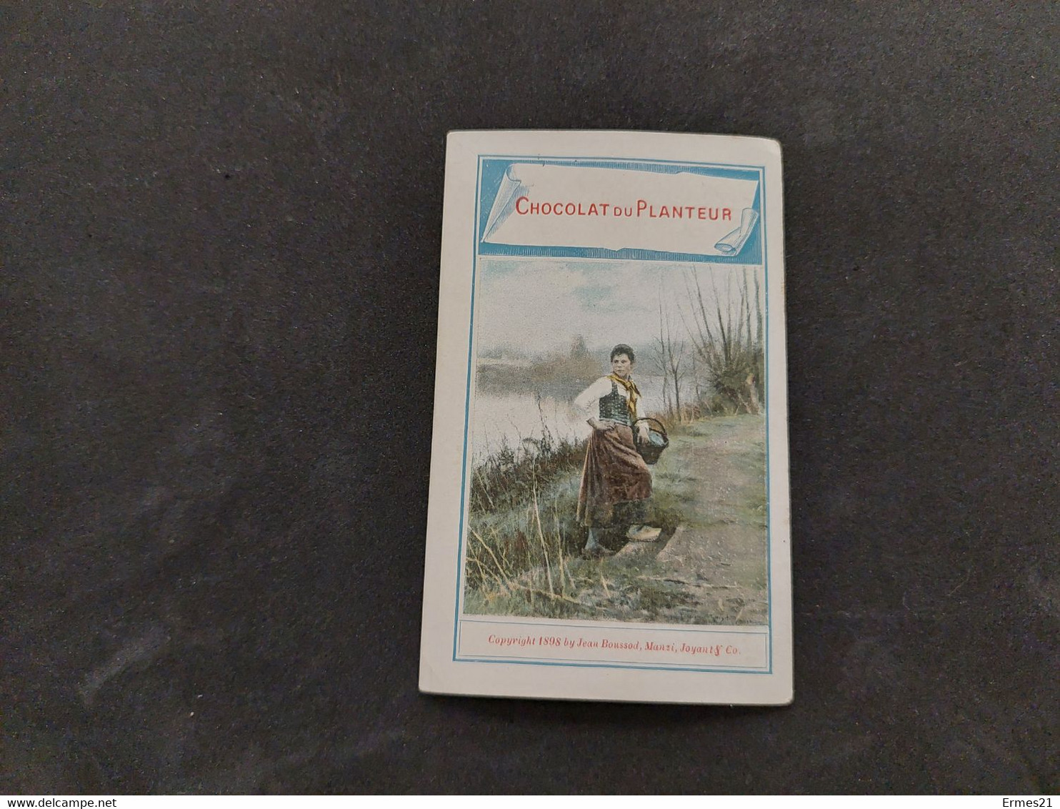 Calendarietto Calendrier 1899. Chocolat Du Planteur. Cartoncino Condizioni Eccellenti. Ottobre Dicembre. - Small : ...-1900