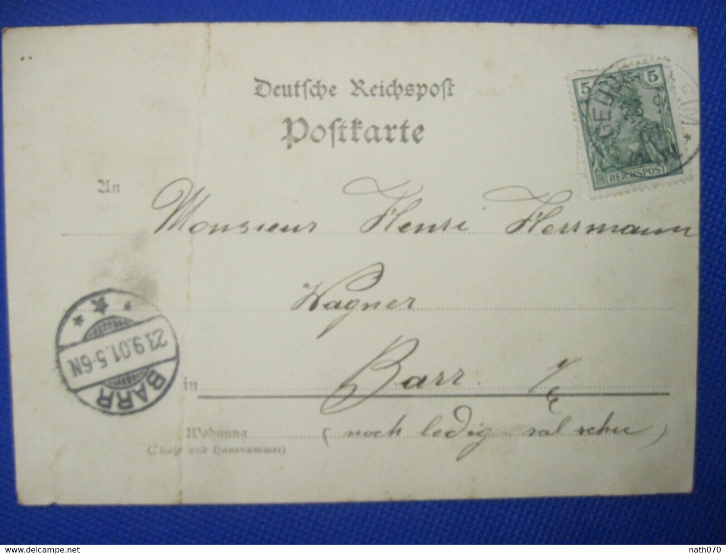 AK 1901 CPA Gruss Aus Geudertheim DR Elsass BARR Metzgerei Wirthschaft Zum PLUFG Boucherie Alsace - Sonstige & Ohne Zuordnung