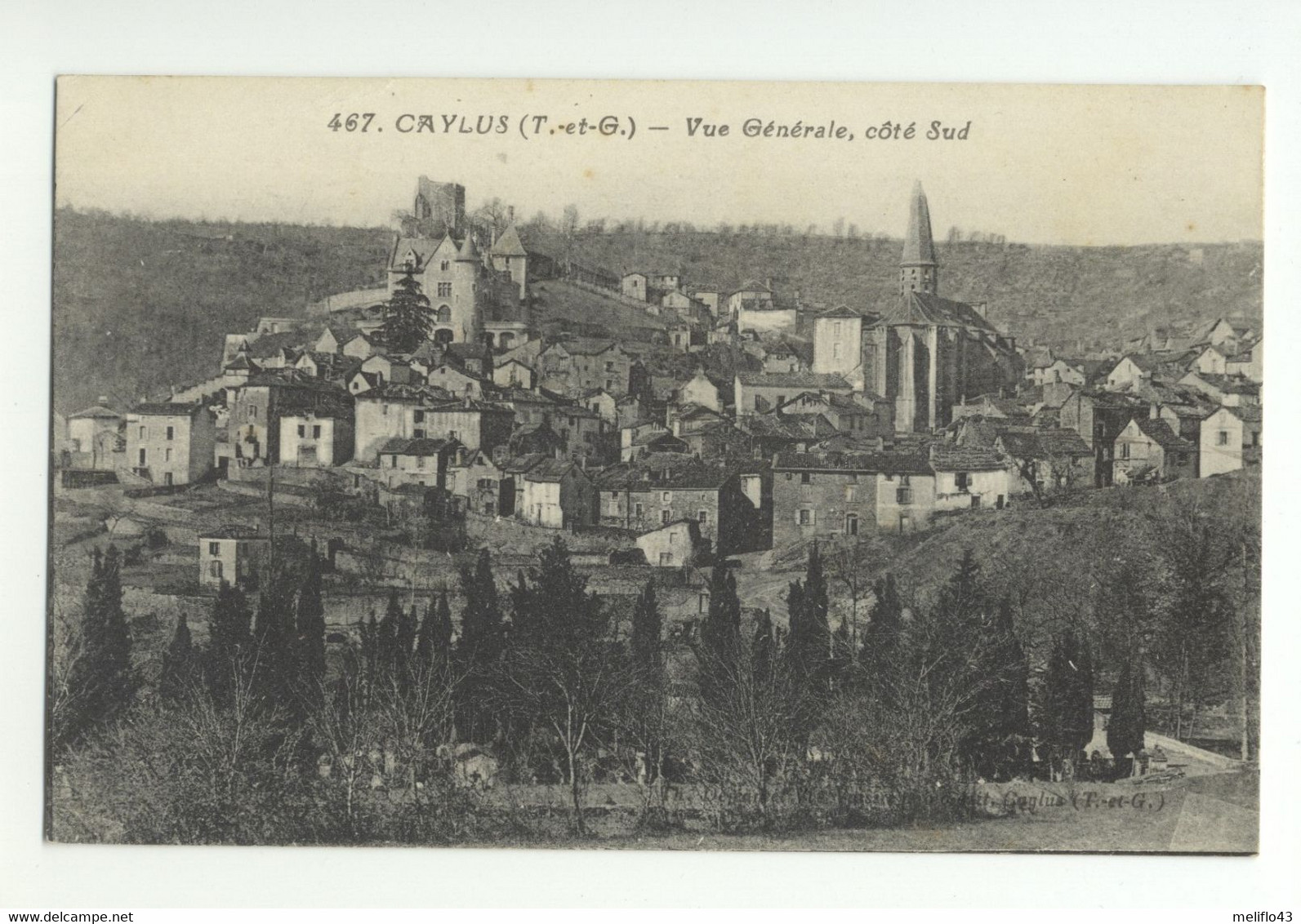 82/ CPA - Caylus - Vue Générale Coté Sud - Caylus