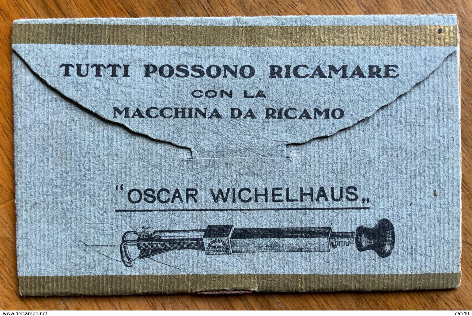 MACCHINA DA RICAMO " OSCAR WICHELHAUS " - PIEGO PUBBLICITARIO CON CALENDARIO  - RARITA' - Grand Format : 1981-90