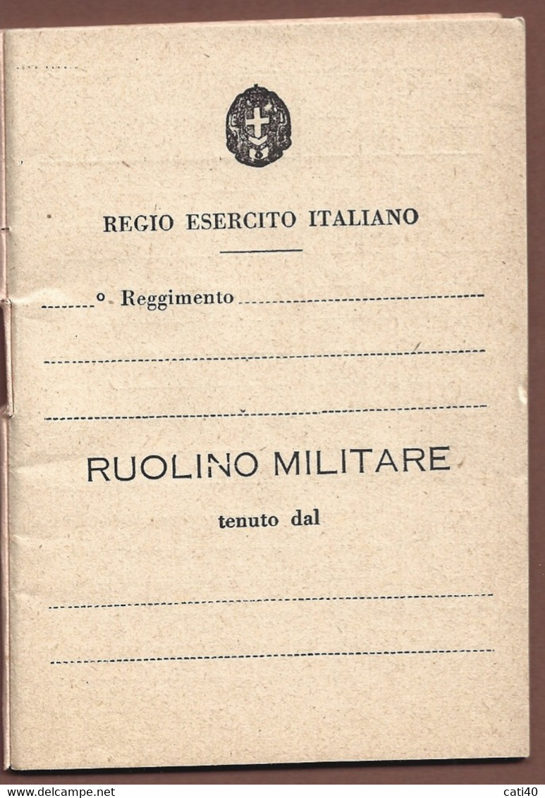 REGIO ESERCITO ITALIANO - RUOLINO MILITARE - 40 Pagine - FORNITORE SPACCI MILITARI DITTA PAOLO BOSCHI FAENZA - NUOVO - Grand Format : 1981-90