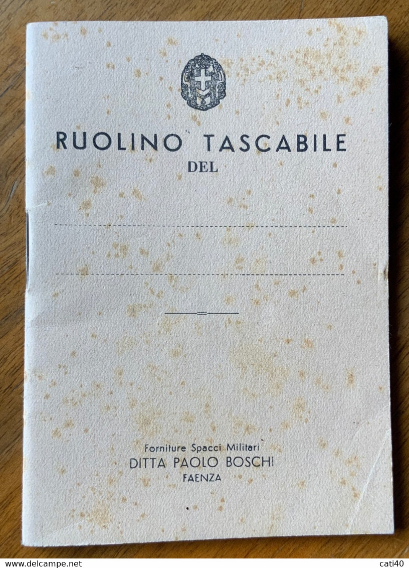 REGIO ESERCITO ITALIANO - RUOLINO MILITARE - 40 Pagine - FORNITORE SPACCI MILITARI DITTA PAOLO BOSCHI FAENZA - NUOVO - Grand Format : 1981-90