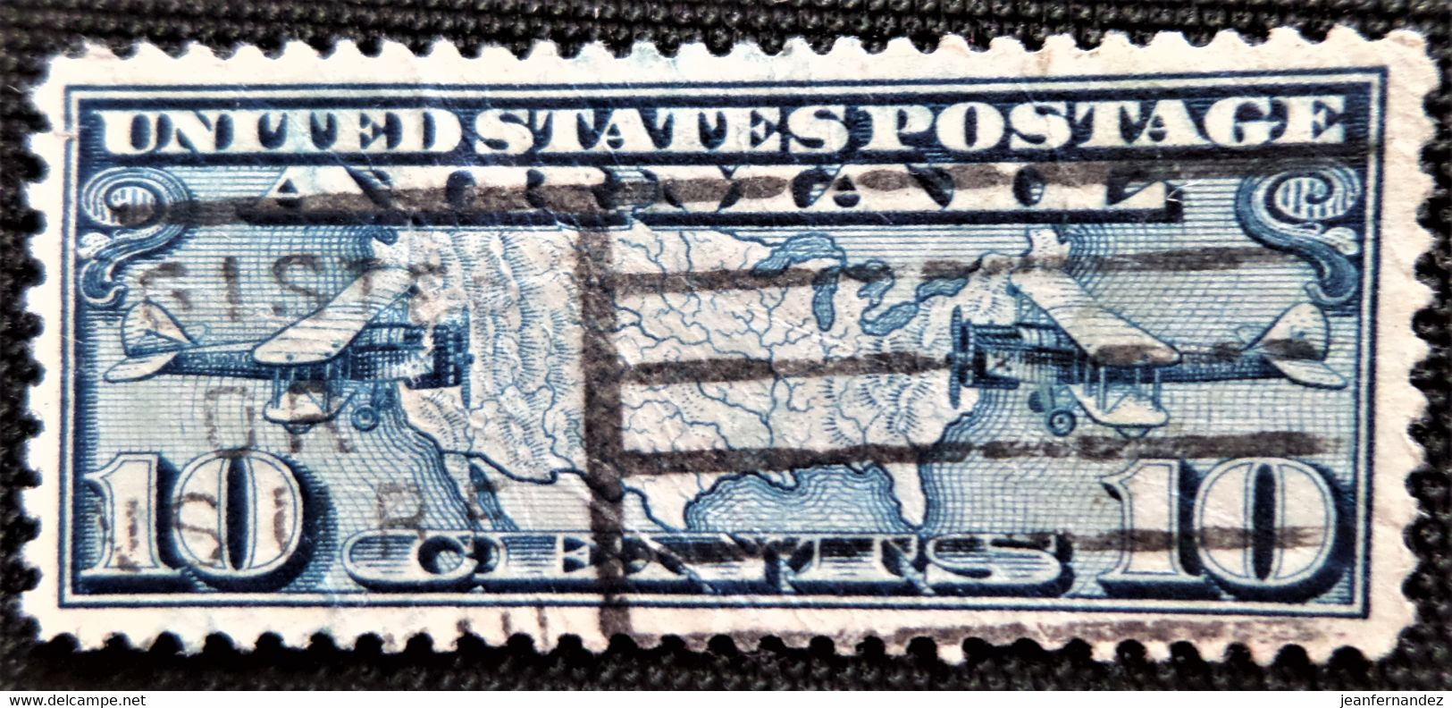 Timbre Des  Etats-Unis 1926 -1927 Mao Of U.S. And Two Mail Planes  Stampworld N° 7 - 1a. 1918-1940 Gebraucht