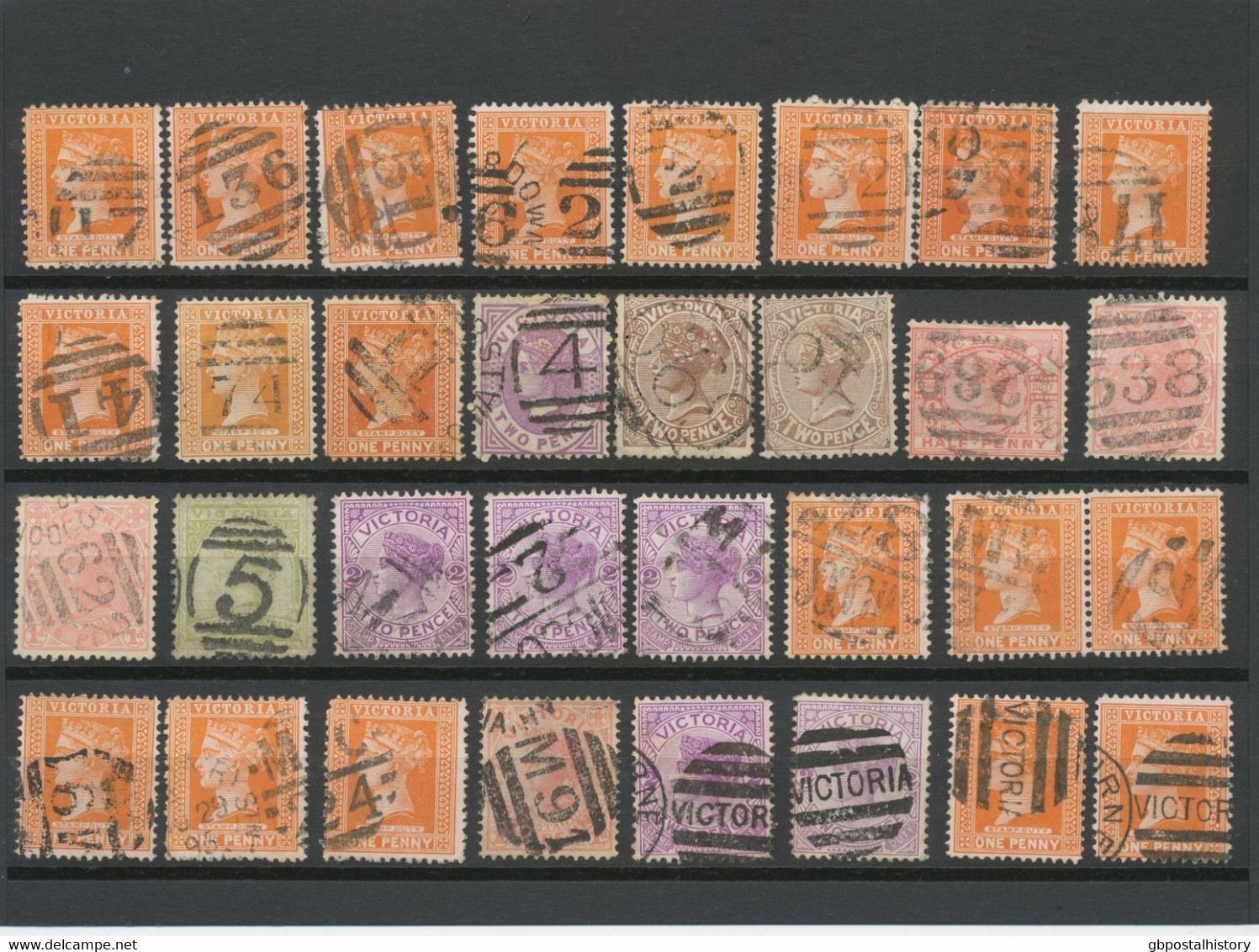 COLLECTION AUSTRALIA OF CLASSIC POSTMARKS (NUMERALS, DUPLEX, TPO (Railway), R (Registered) And Some Others) Ca. 1880/190 - Collections