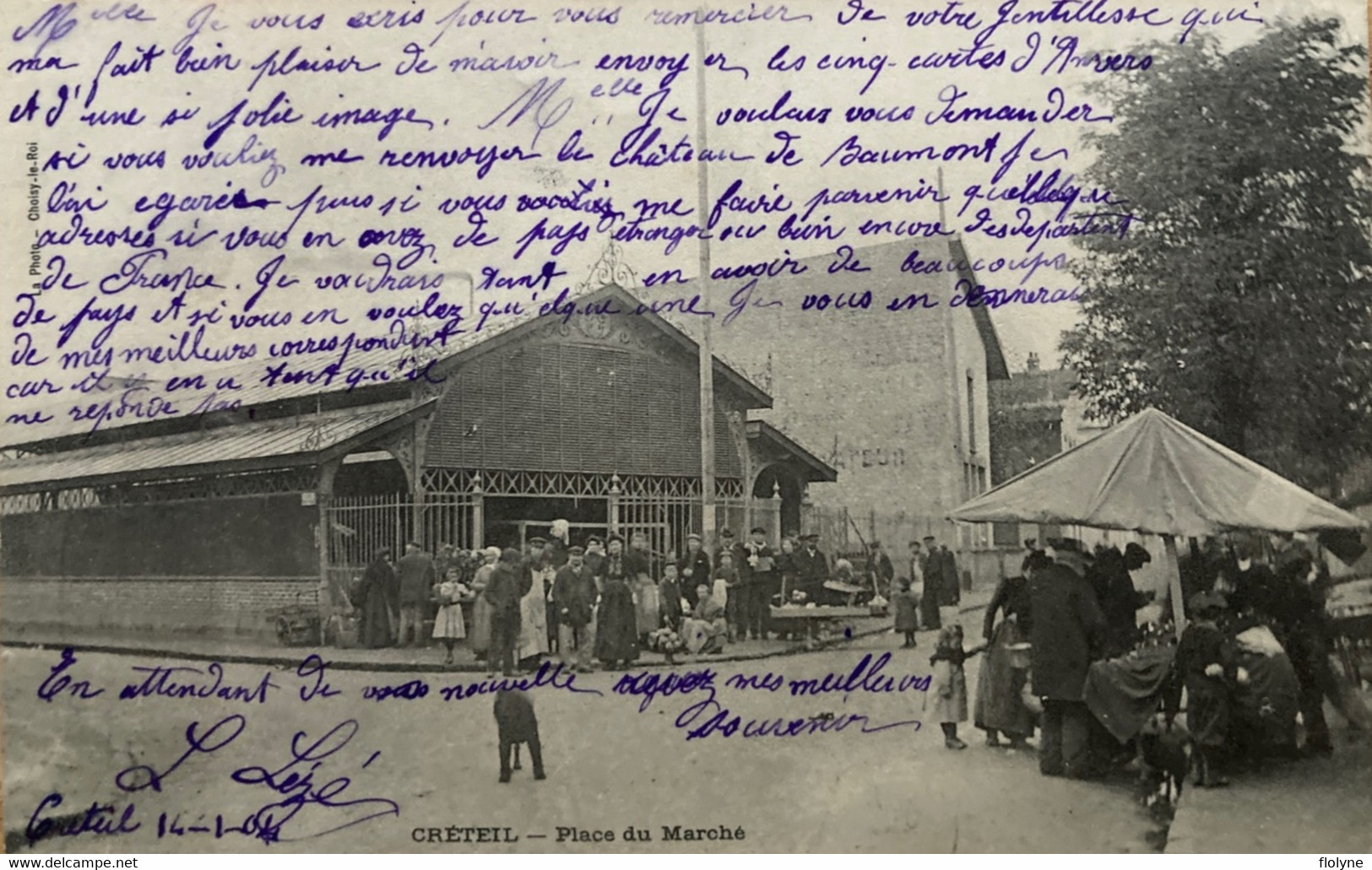 Créteil - La Place Du Marché - Les Halles - Foire Marchands Stands - 1904 - Creteil