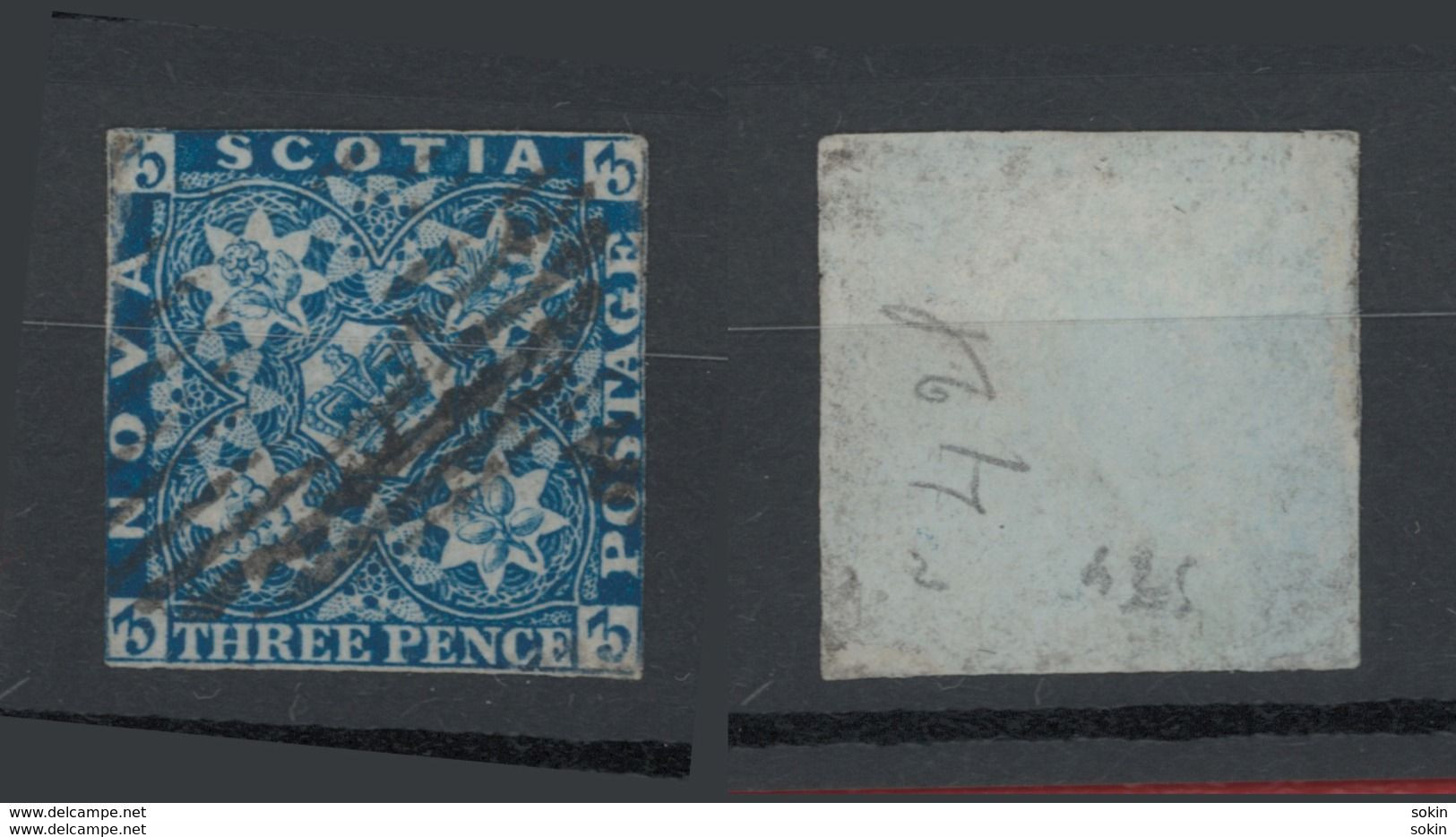 A2-(scott) - THREE PENCE - Used Stamps