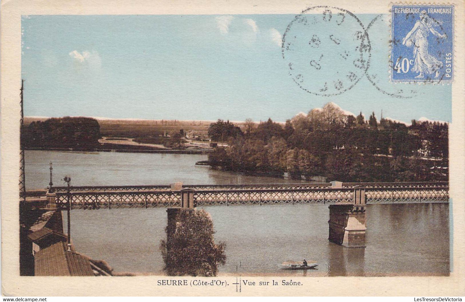 CPA France - Côte D Or - Seurre - Vue Sur La Saône - Pont - Rivière - Colorisée - Oblitérée - Otros & Sin Clasificación