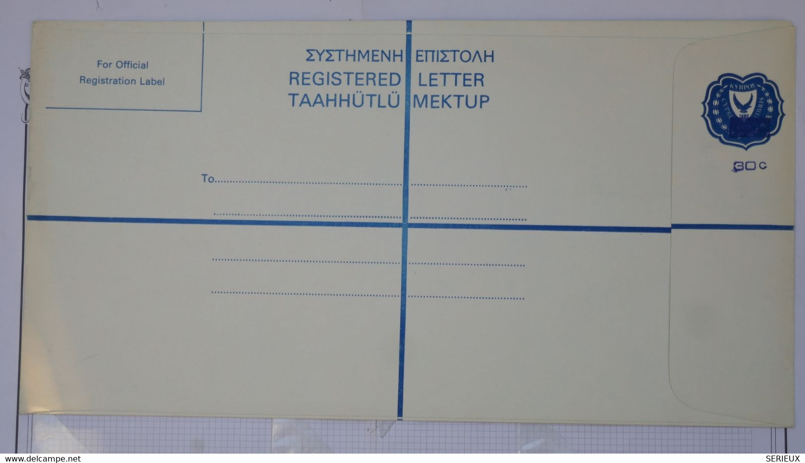 BE4 CYPRUS  BELLE LETTRE   ENV 1930 NON VOYAGEE++ CHYPRE++ - Lettres & Documents