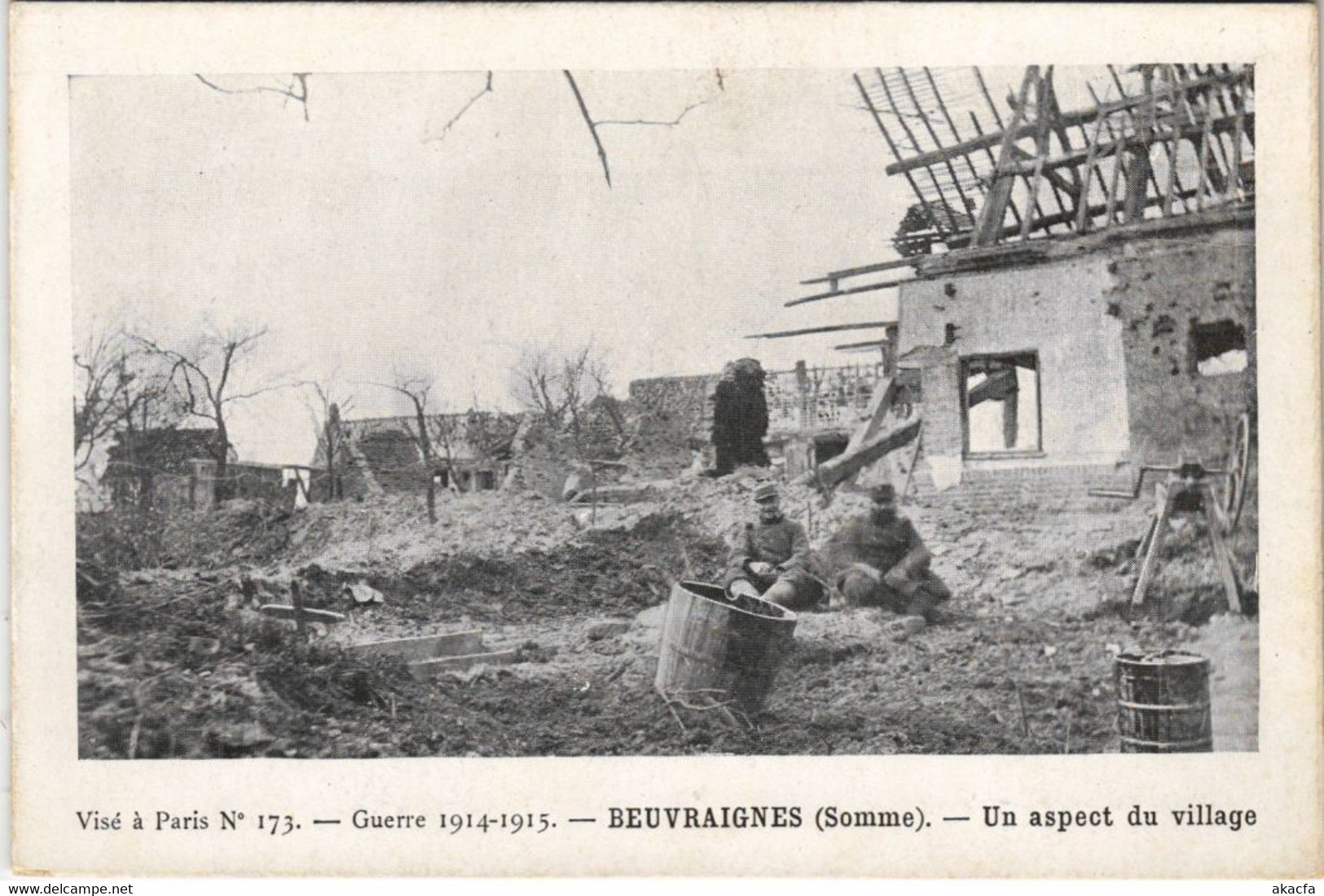 CPA Guerre Military BEAUVRAIGNES Un Aspect Du Village (807473) - Beuvraignes