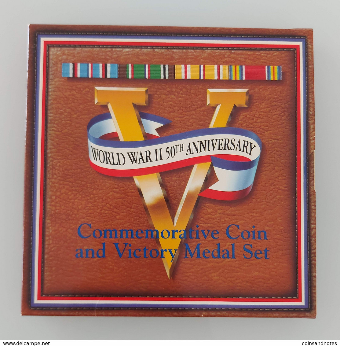 USA 1993 - Comm. Coin & Victory Medal Set 'WWII 50th Anniversary’ - COA - Verzamelingen