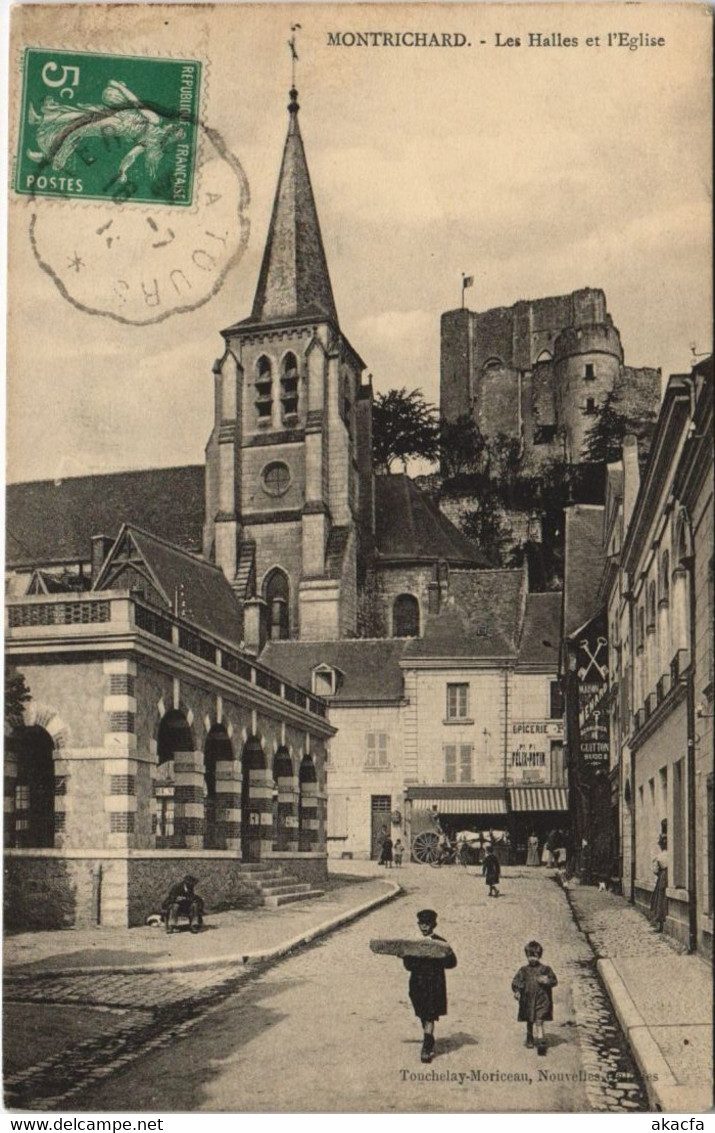 CPA MONTRICHARD-Les Halles Et L'Église (26645) - Montrichard