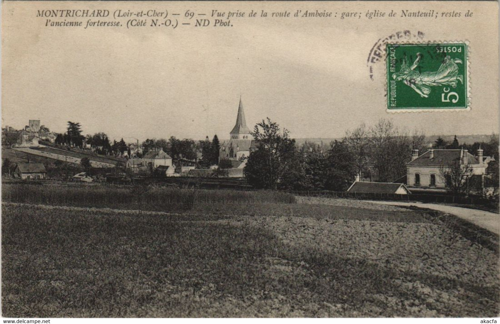 CPA MONTRICHARD-Vue Prise De La Route D'Amboise-Gare-Église De Nanteuil (26660) - Montrichard