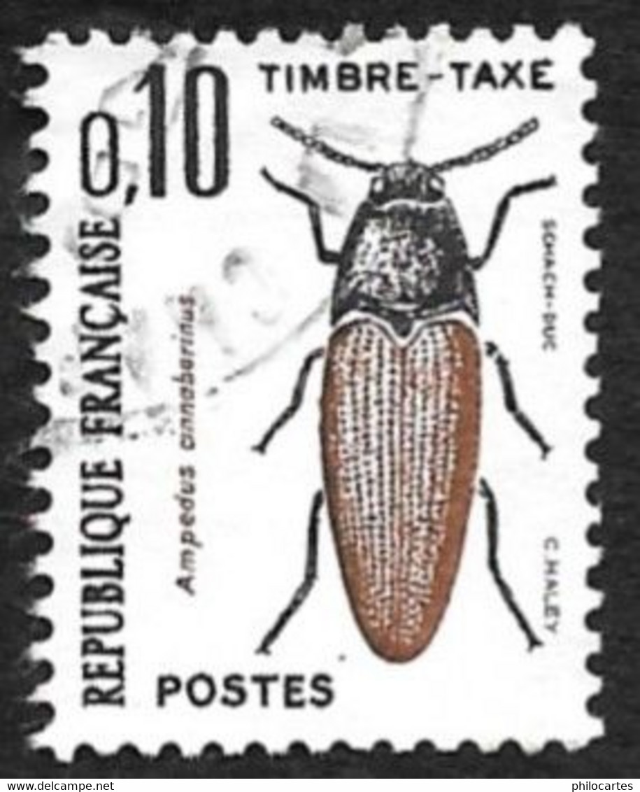 FRANCE  1983  - Taxe 103    -  Ampédus Cinnabarinus  -  Oblitéré - 1960-.... Oblitérés