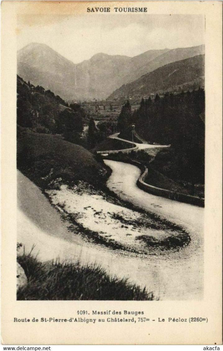 CPA Massif Des Bauges - Route De St-Pierre-d'Albigny Au Chatelard (1192807) - Le Chatelard