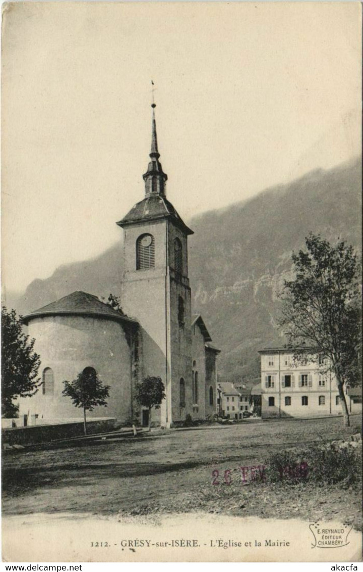 CPA GRESY-sur-ISERE L'Eglise Et La Mairie (1193286) - Gresy Sur Isere