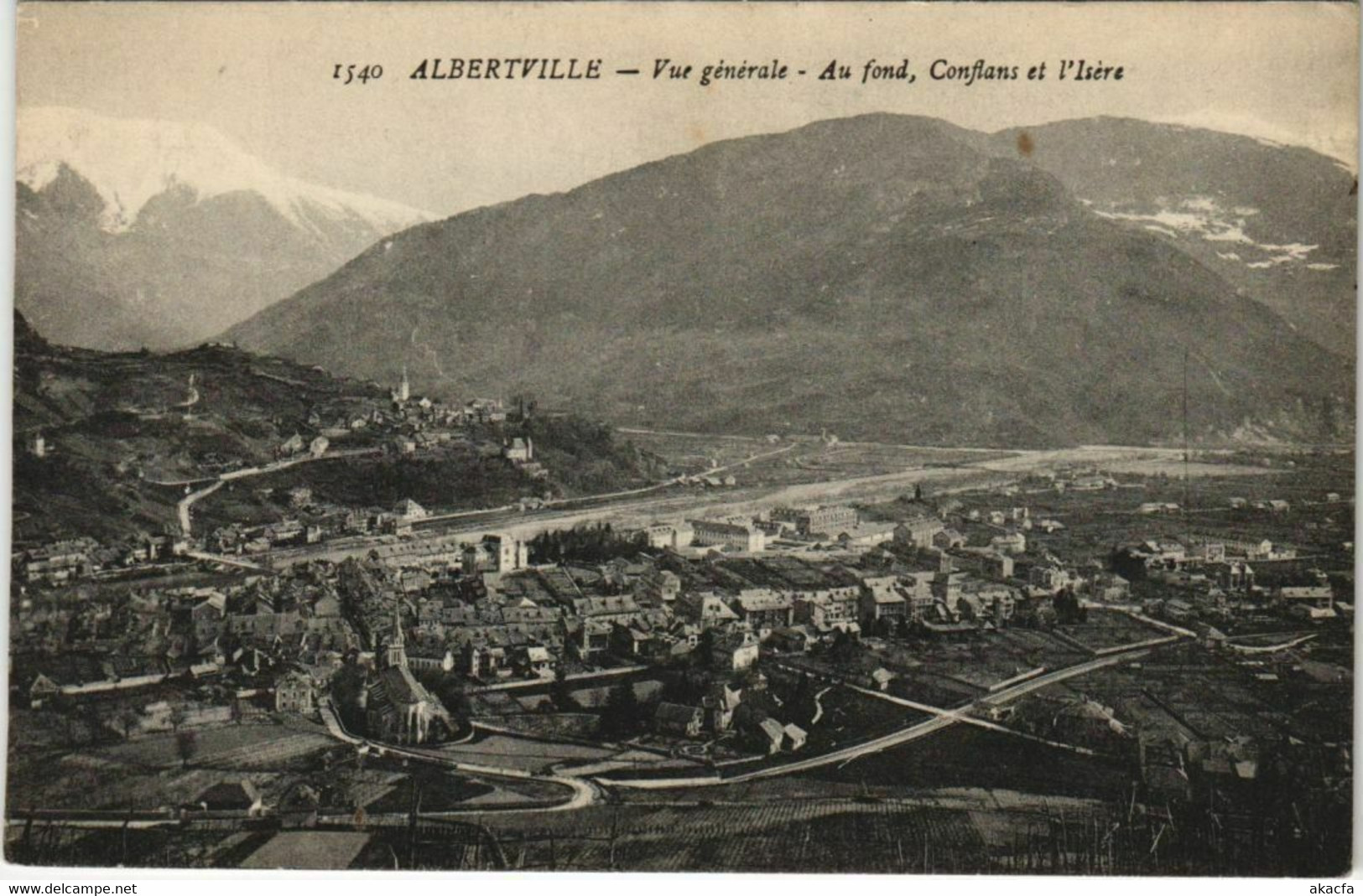 CPA ALBERTVILLE Vue Generale - Au Fond Conflans Et L'Isere (1193302) - Albertville