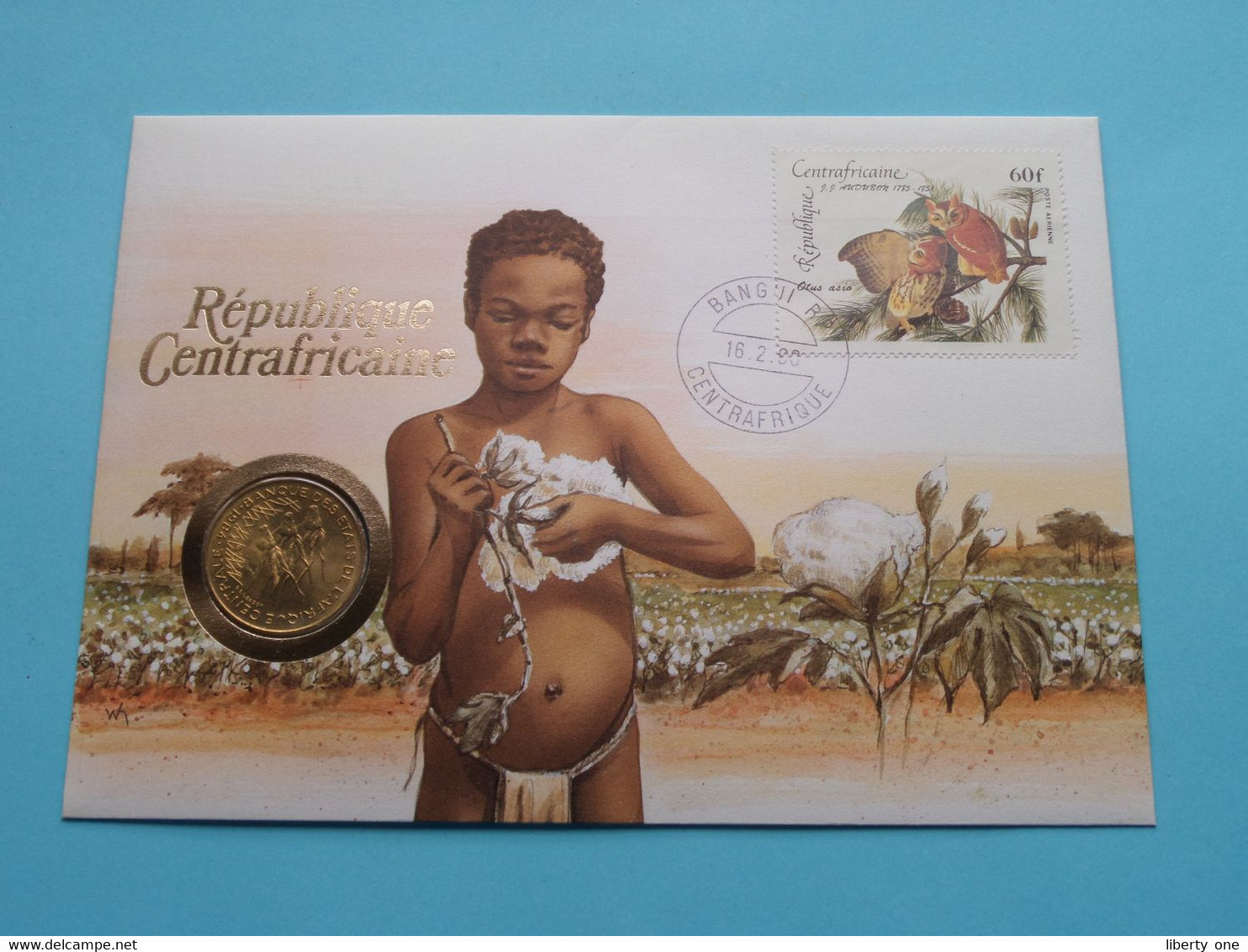 L'Africaine Centrale > 25 Francs 1984 ( See / Voir (2) Photo / Scans ) Münz-Brief With Stamp ! - Zentralafrik. Republik